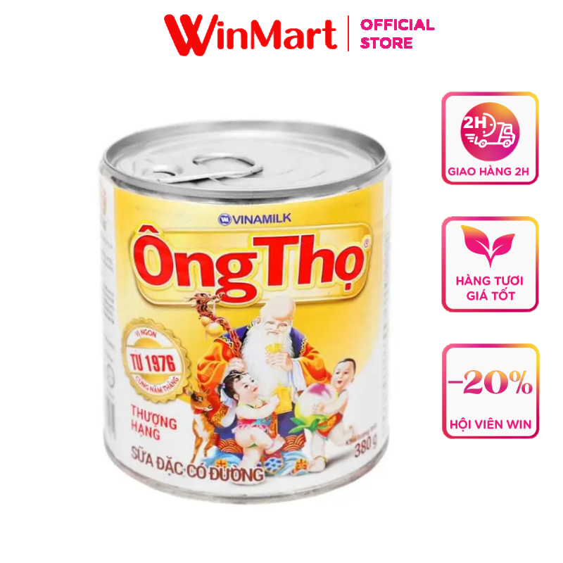 [Siêu thị WinMart] - Sữa đặc có đường Ông Thọ trắng lon 380g