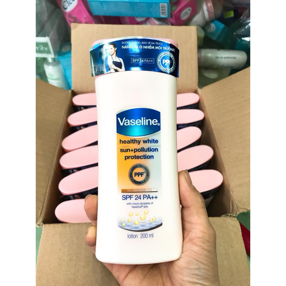Sữa dưỡng thể trắng da chống nắng Vaseline Healthy White SPF24 PA+++ (200ml)