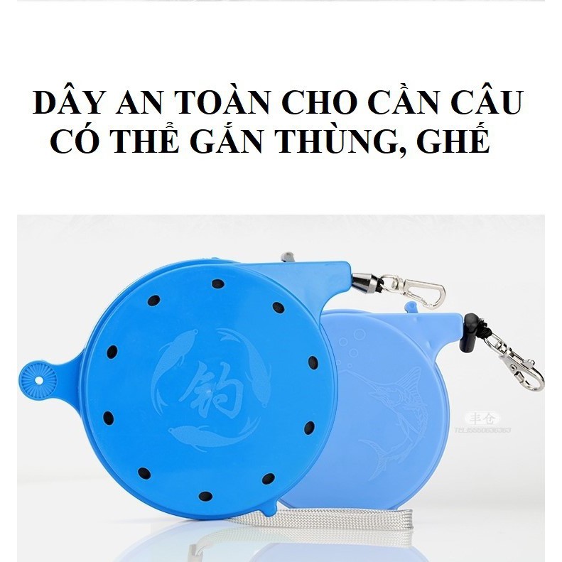 Dây bảo hộ cho cần câu tay gắn vào thùng hay ghế-dây an toàn cần câu
