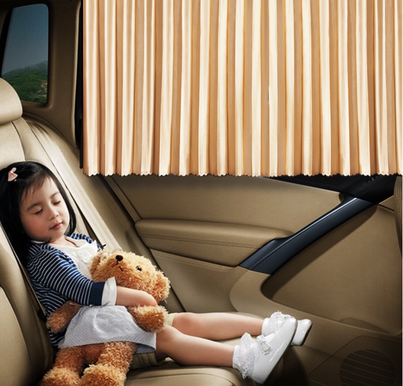 Bộ 4 rèm lụa oto hít cửa nam châm siêu tiện lợi