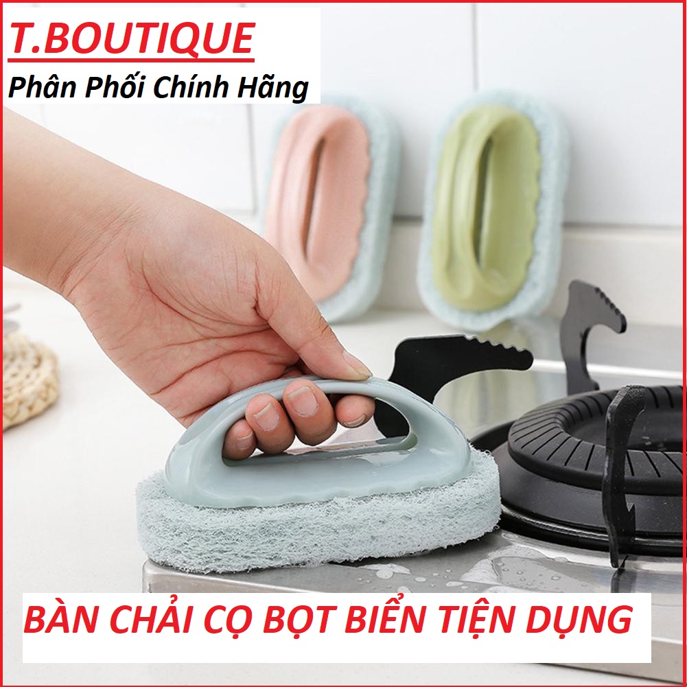 Bàn Chải Cọ Rửa Bọt Biển Đa Năng Có Tay Cầm Tiện Dụng
