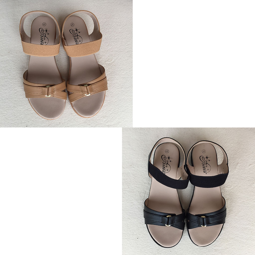 Dép sandal si - pu nữ bitis btw000288den/btw000288nau 2 màu