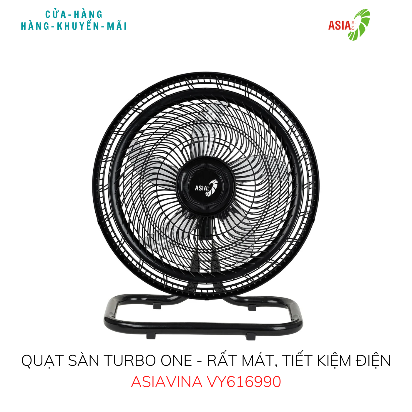 Quạt Sàn Asiavina Turbo One VY616990 - Màu Đen, Cánh Trong