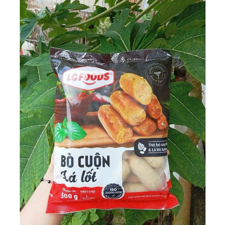 Bò cuộn lá lốt LC gói 500g (giao tphcm)