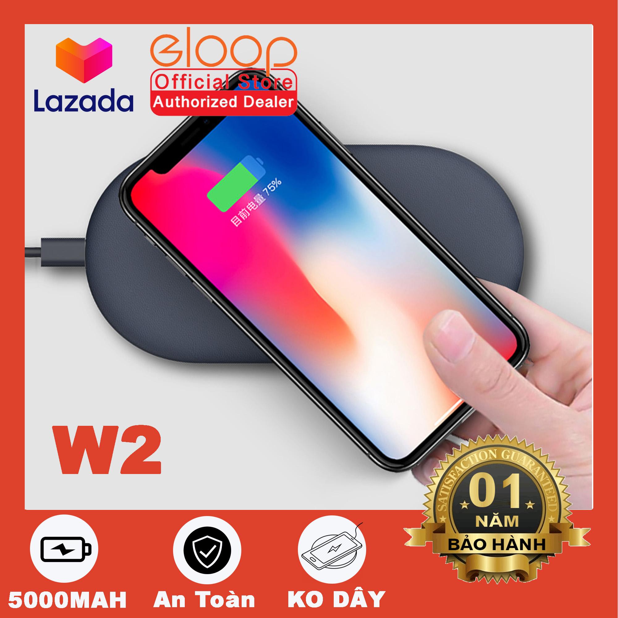 Pin Sạc Dự Phòng ELOOP W2, Dung lượng 5.000mAh, Sạc Không Dây 10W - Hãng Phân Phối Chính Thức