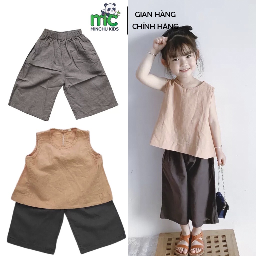 Áo bà ba cho bé gái chất đũi siêu xinh MinChu Kids