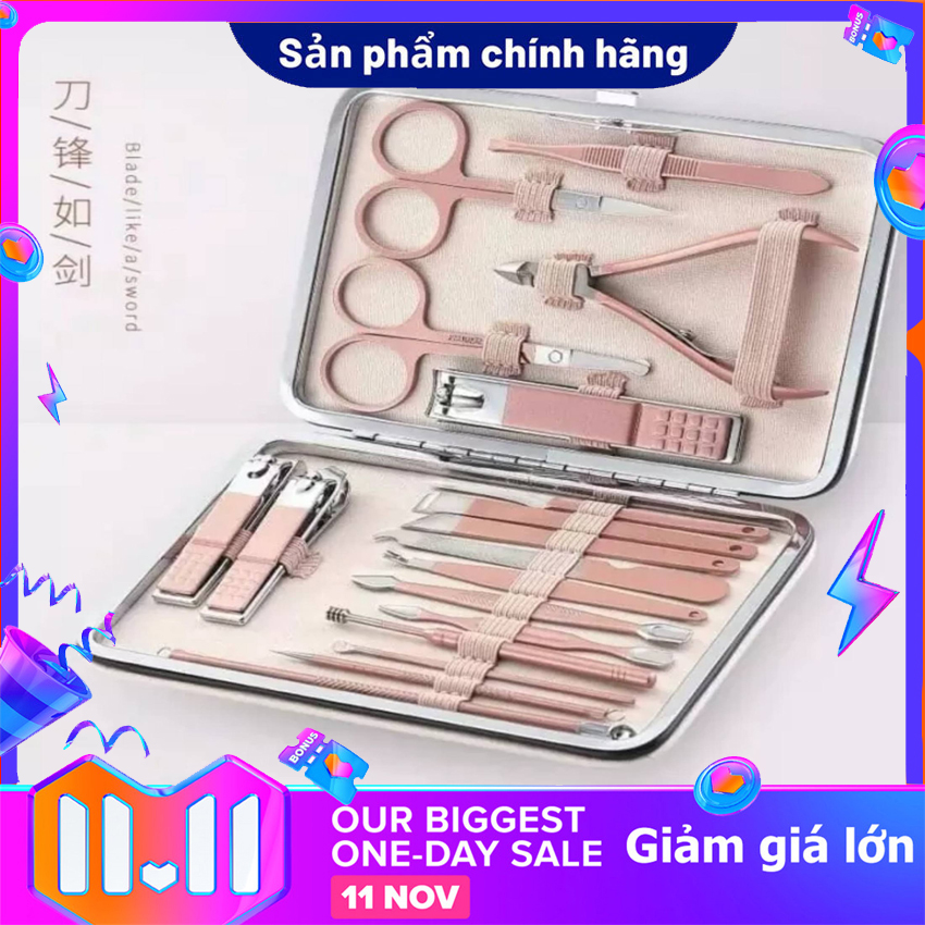 Bộ cắt móng tay, bộ làm móng tay, bộ bấm móng 18 món đa năng, bấm dũa móng tay 3dm, dụng cụ làm nail, nail care cao cấp nhiều dụng cụ tiện lợi, bo kiem cat mong tay cao cap