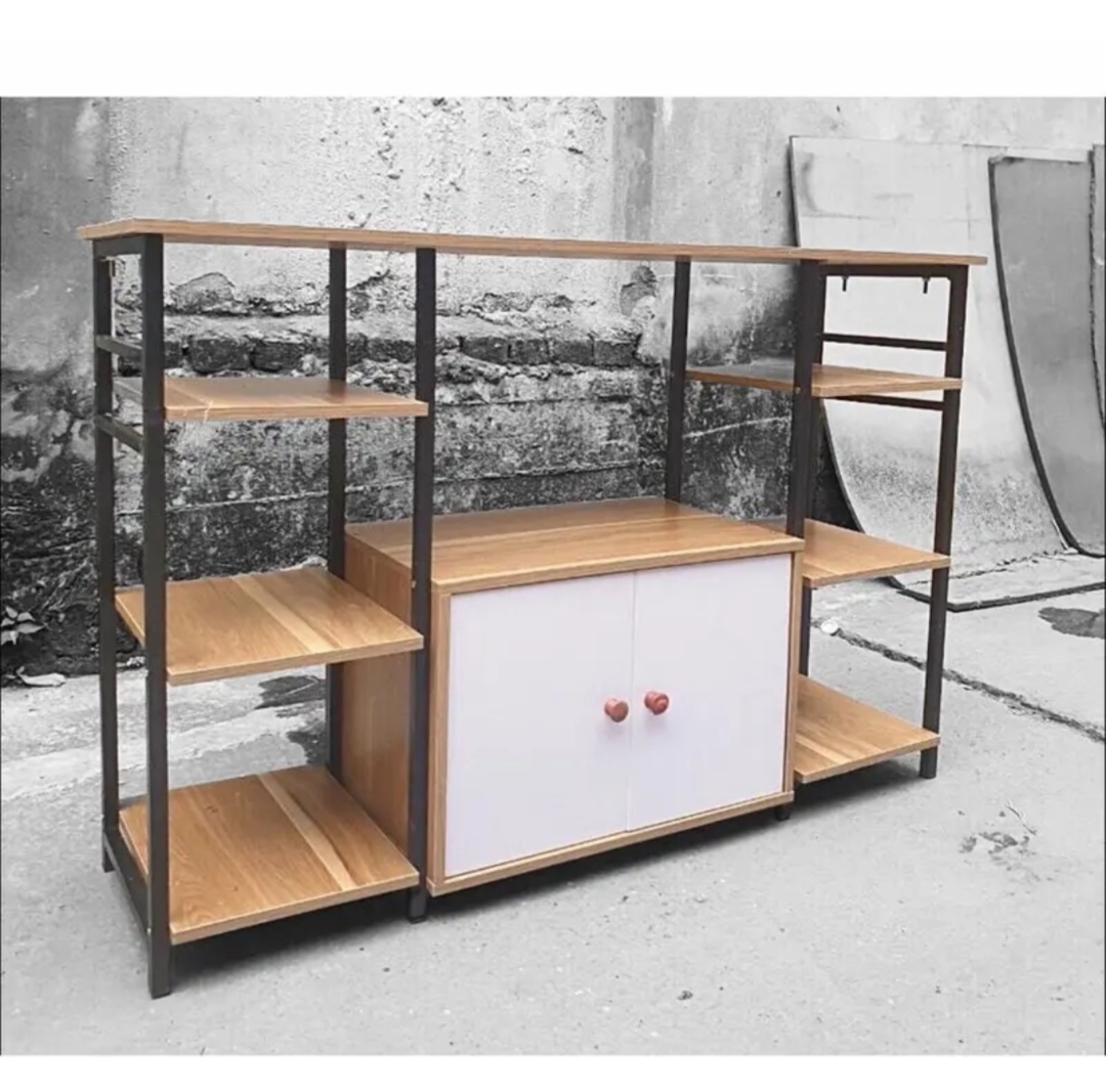 Kệ lò vi sóng 3 ngăn. Kích thước 120 x 70 x 30cm. Gỗ MDF cao cấp. Khung sắt sơn tĩnh điện (CL-56)