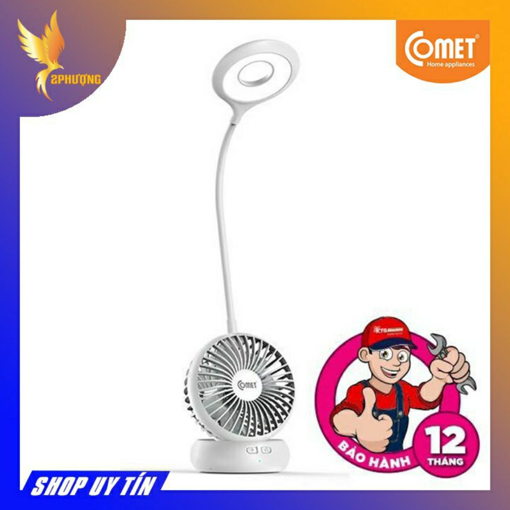 Đèn bàn kiêm quạt sạc cao cấp comet ct176