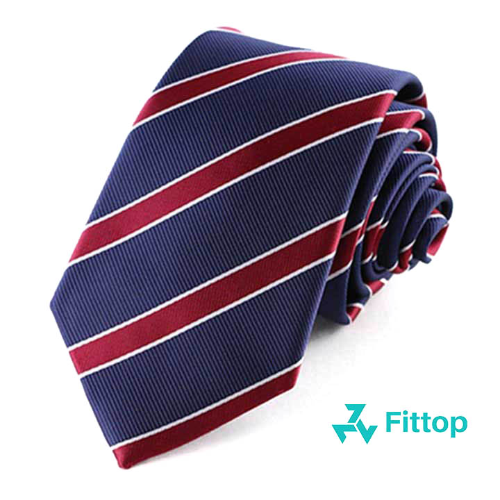 Cà Vạt Nam Sọc Cao Cấp Sự Kiện Hội Nghị 7cm  FITTOP CAVAT-139