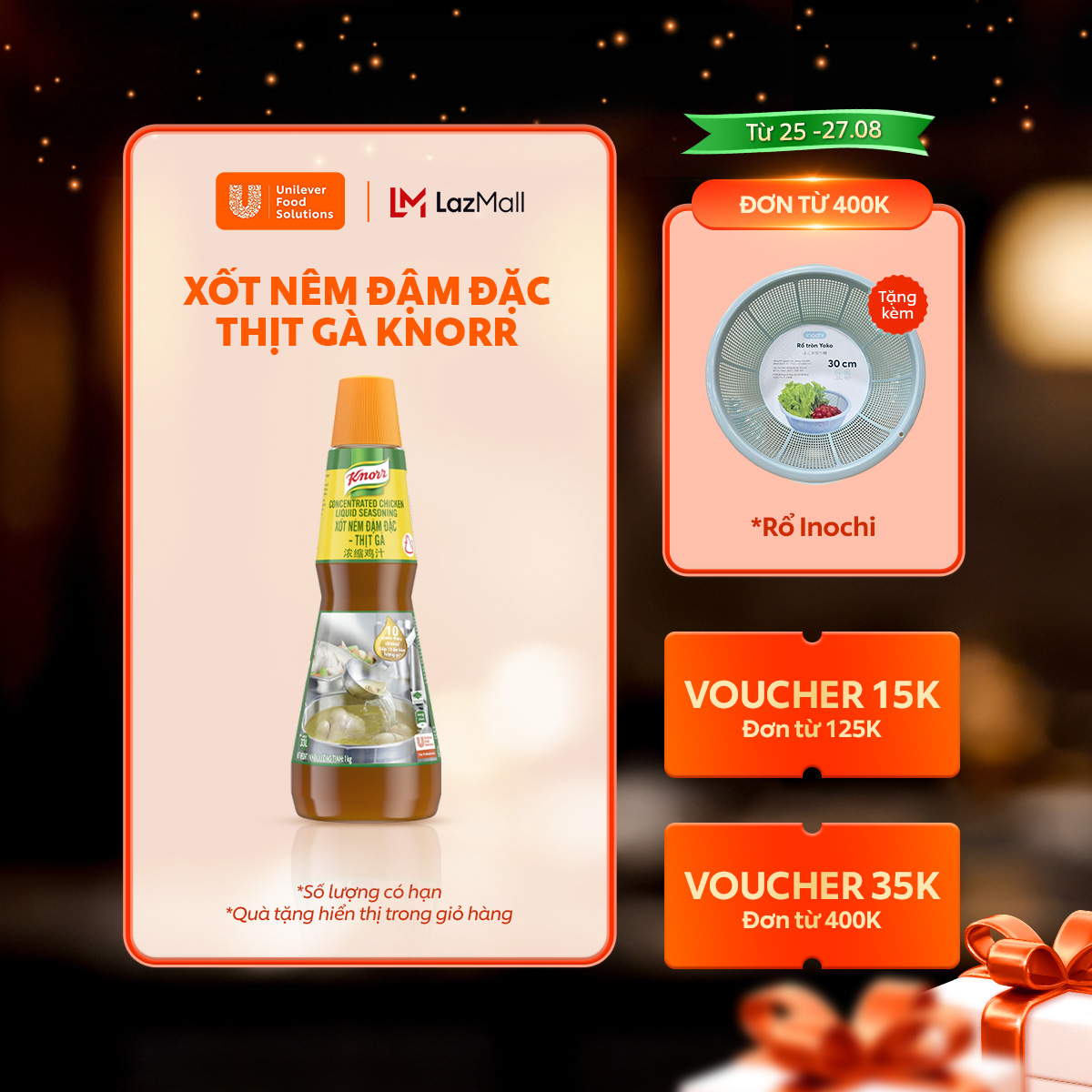 Xốt Nêm Đậm Đặc Thịt Gà Knorr Professional 1kg - Chuyên Dùng Cho Nấu Ăn