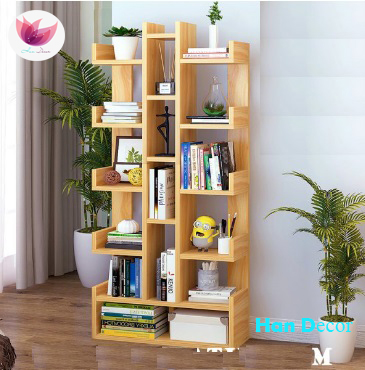 Kệ sách đứng gỗ tự nhiên