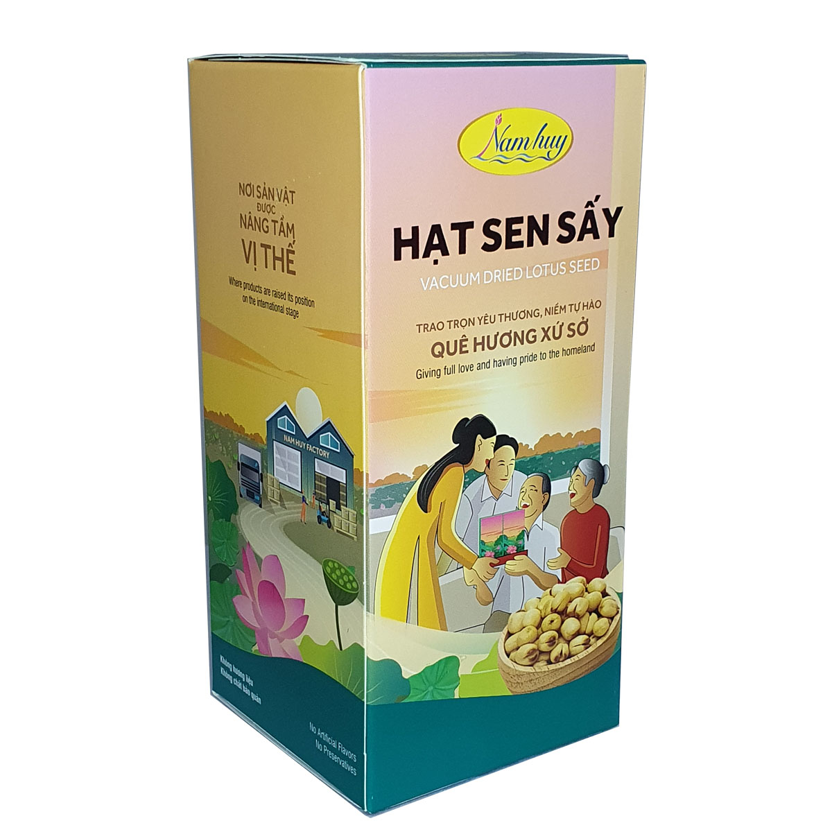 Hạt sen sấy 100g/200g nam huy thơm ngon giòn xốp