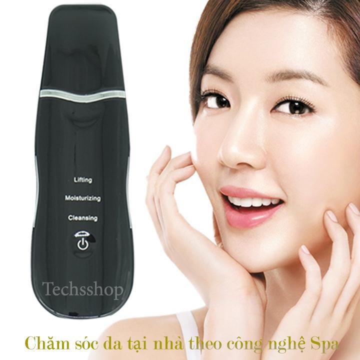 Máy tẩy tế bào da mặt sóng siêu âm - Máy massage da mặt - Dụng cụ rửa mặt làm sạch mụn
