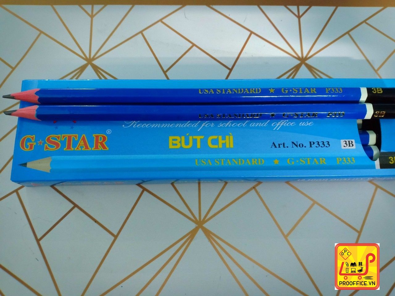 [HCM]1 hộp 12 cây bút chì gỗ thân xanh GSTAR ngòi chì 2B3B4B5B và 6Bcực rẻbền đẹp
