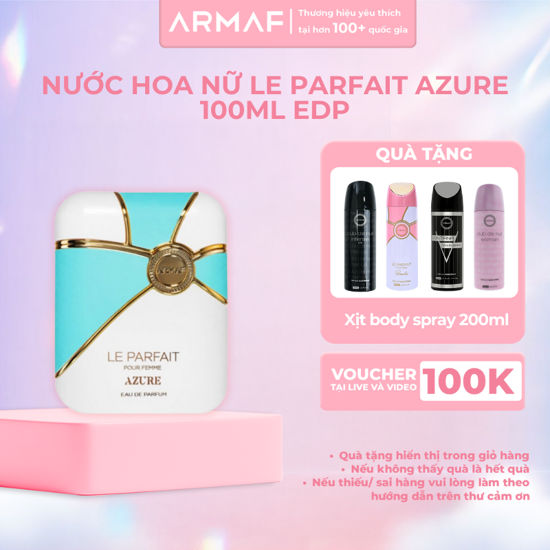 Nước hoa nữ ARMAF Le parfait Azure pour femme 100ML