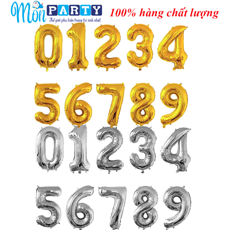 Bóng số tuổi sinh nhật, bóng số tuổi trang trí sinh nhật đẹp