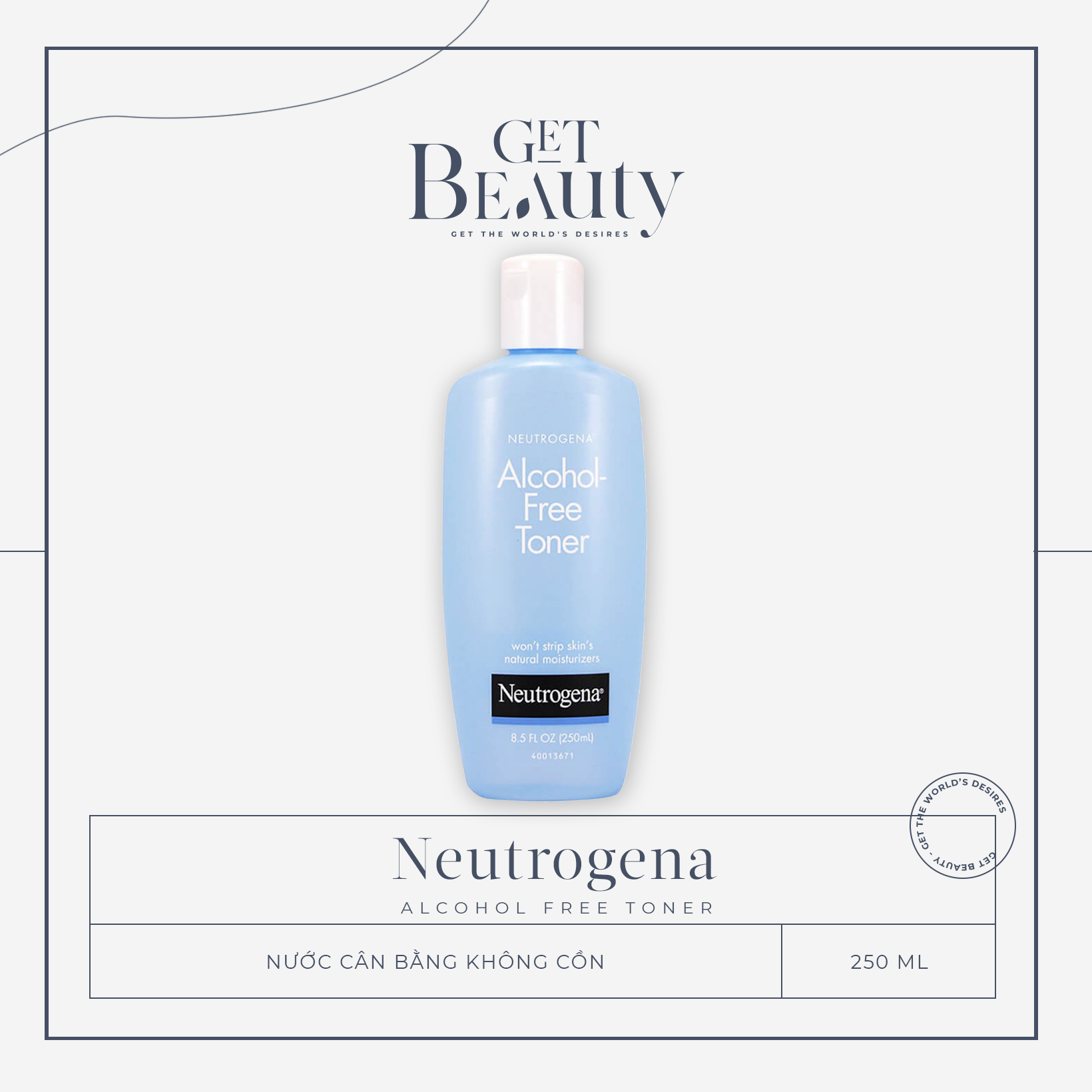 Nước hoa hồng neutrogena alcohol free toner 250ml