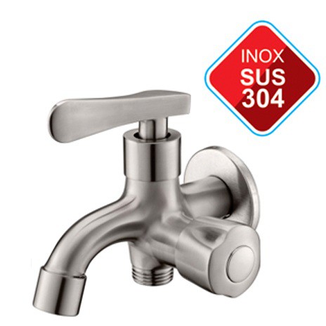 Vòi củ sen tắm lạnh Inox 304, tặng băng keo lụa quấn ống nước