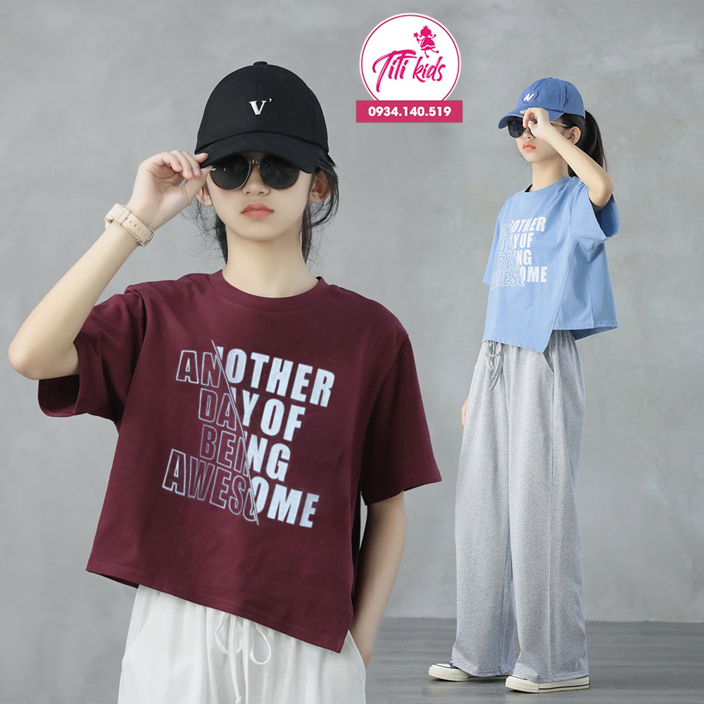 Set đồ thể thao cho bé gái titikids bộ thời trang áo kiểu s235