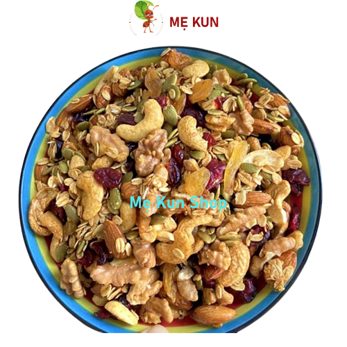 Ngũ cốc Granola Ăn Kiêng Giảm Cân (500Gr) Siêu Hạt 5% Yến Mạch Nướng Mật Ong