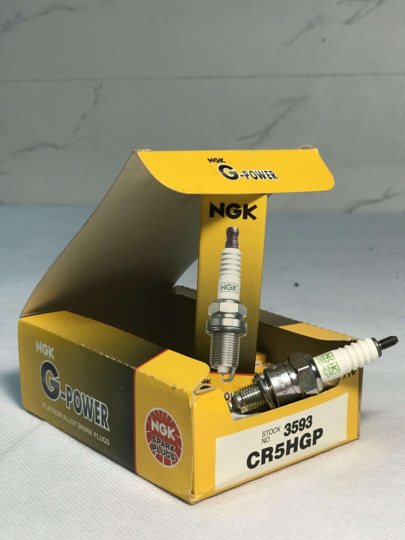 BUGI NGK BẠCH KIM CHÂN NGẮN CR5HGP GẮN HONDA DREAM WAVE YAHAMA SIRIUS JUPITER SUZUKI VIVA