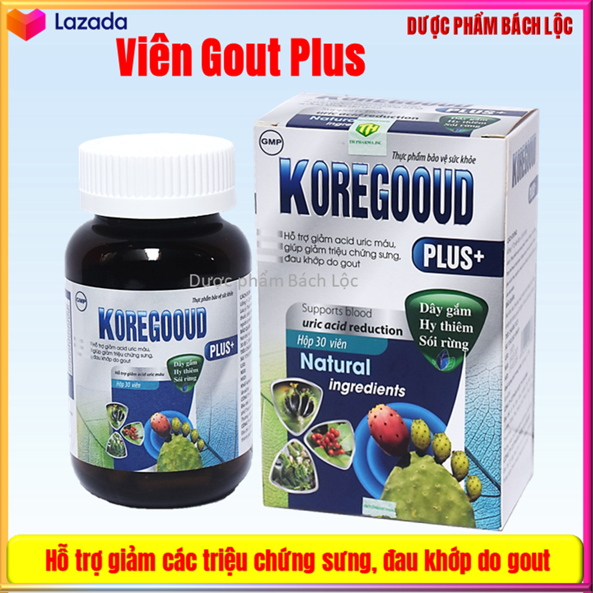 Viên Uống Giảm Gut KoreGooud Plus - Giúp Ổn Định Acid Uric Trong Máu Giảm Đau Gout Hiệu Quả