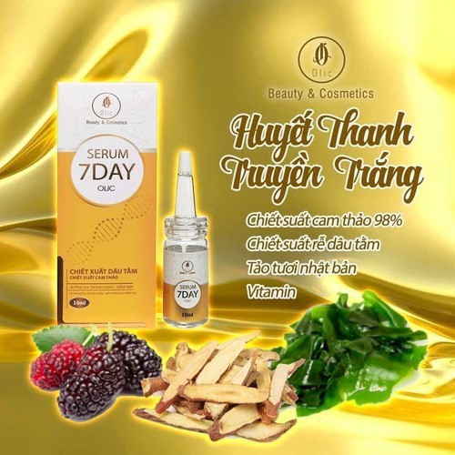 COMBO 3 CHAI SERUM HUYẾT THANH TRUYỀN TRẮNG OLIC 7DAY DƯỠNG DA TRẮNG SÁNG MỀM MỊN