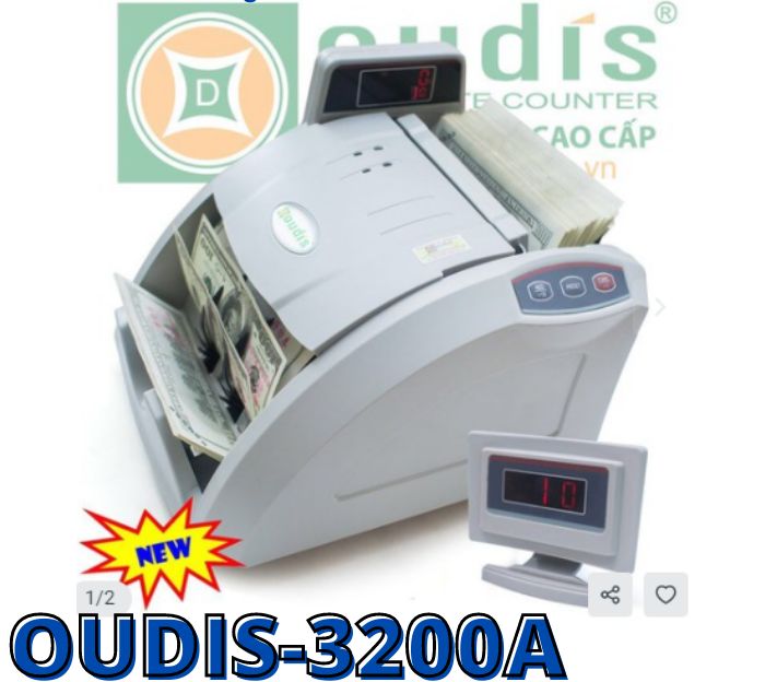 Máy đếm tiền OUDIS 3200A, sản phẩm nhỏ gọn tiện thu ngân lưu động