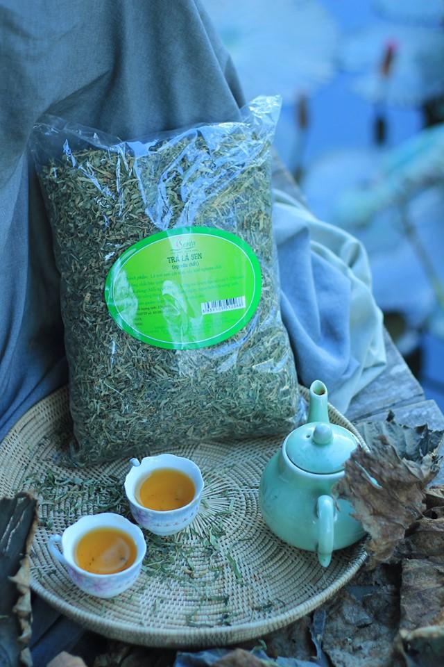 500g trà lá sen SenTa. Công dụng hạ mỡ máu, giảm mỡ trong cơ thể, hỗ trợ điều trị chứng bệnh béo phì.