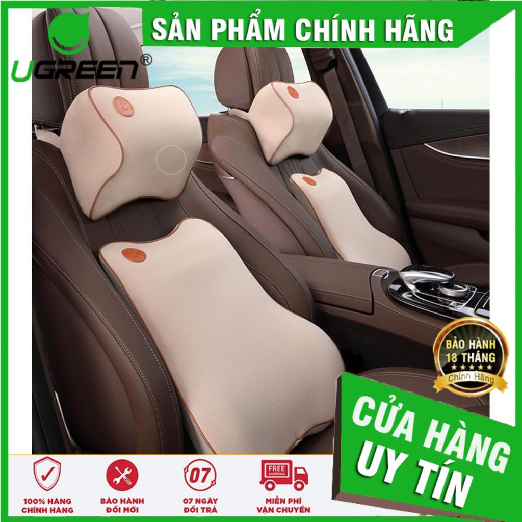 [HCM]Gối Tựa Đầu Tựa Lưng Dành riêng cho ô tô  xe hơi Cao Su Non Cao CấpTạo Cảm Giácthoải mái  êm ái khi ngồi - Màu Kem Sữa - Combo Đầu và Lưng