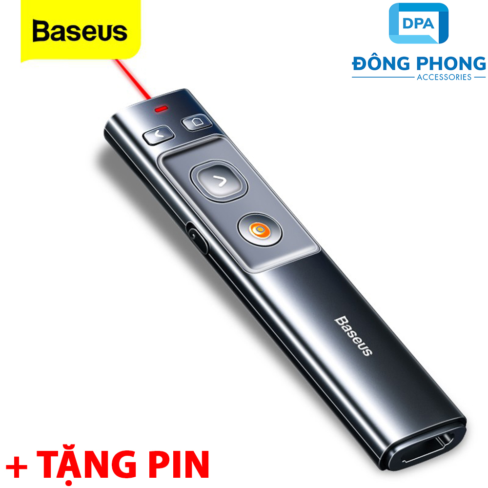 Bút Trình Chiếu Laser Baseus Orange Dot Wireless Presenter Chính Hãng