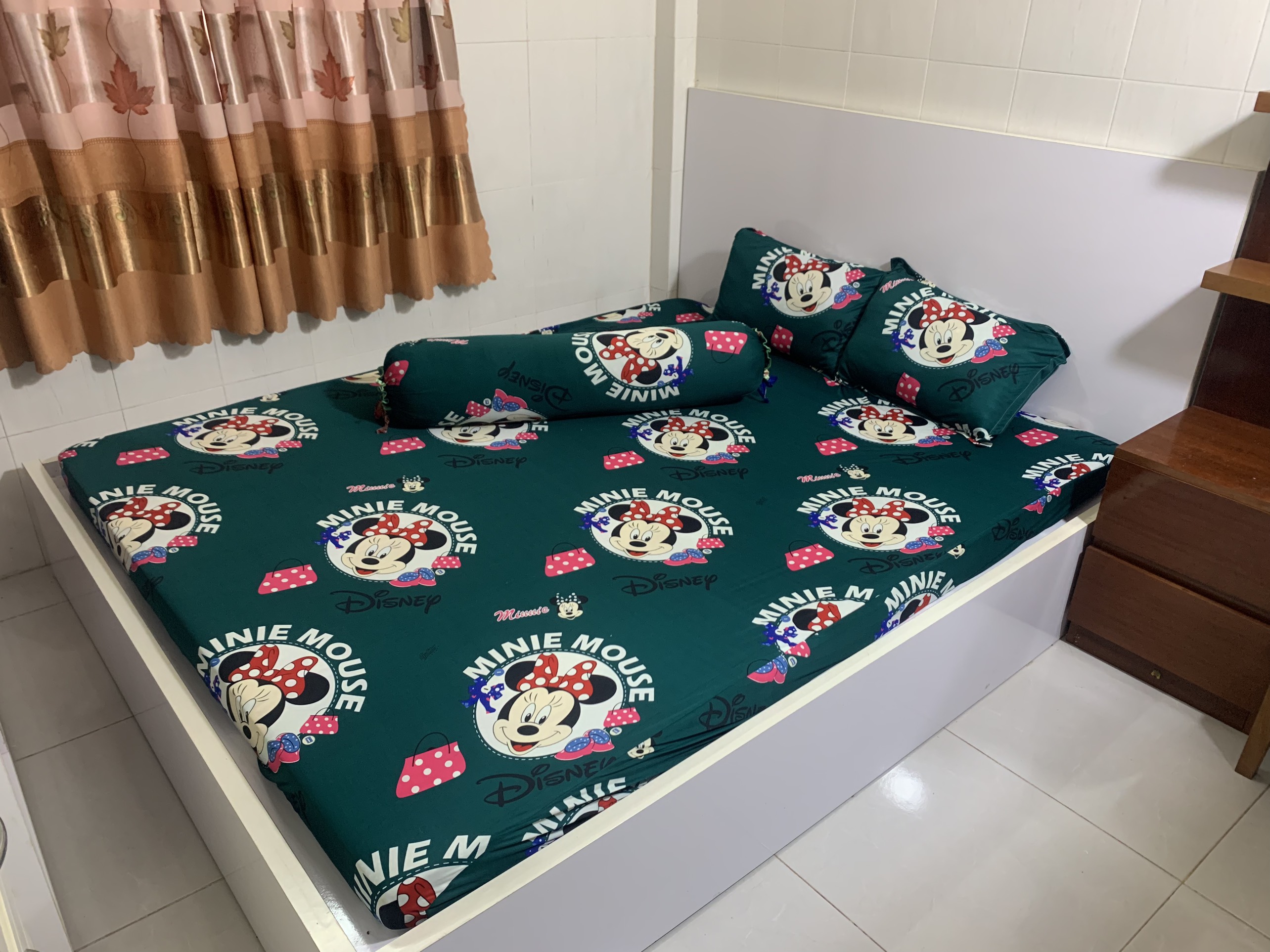 Trọn bộ ga gối thun lạnh 3D Hàn Quốc - Mã 05 (1 Drap + 2 Vỏ Gối Nằm + 1 Vỏ Gối Ôm)