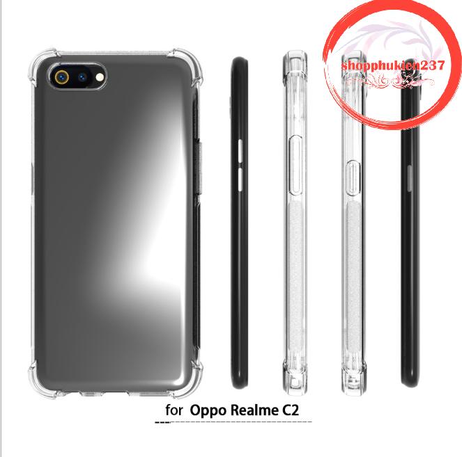 Ốp lưng oppo realme c2 a1k ốp dẻo trong silicon chống sốc 4 góc
