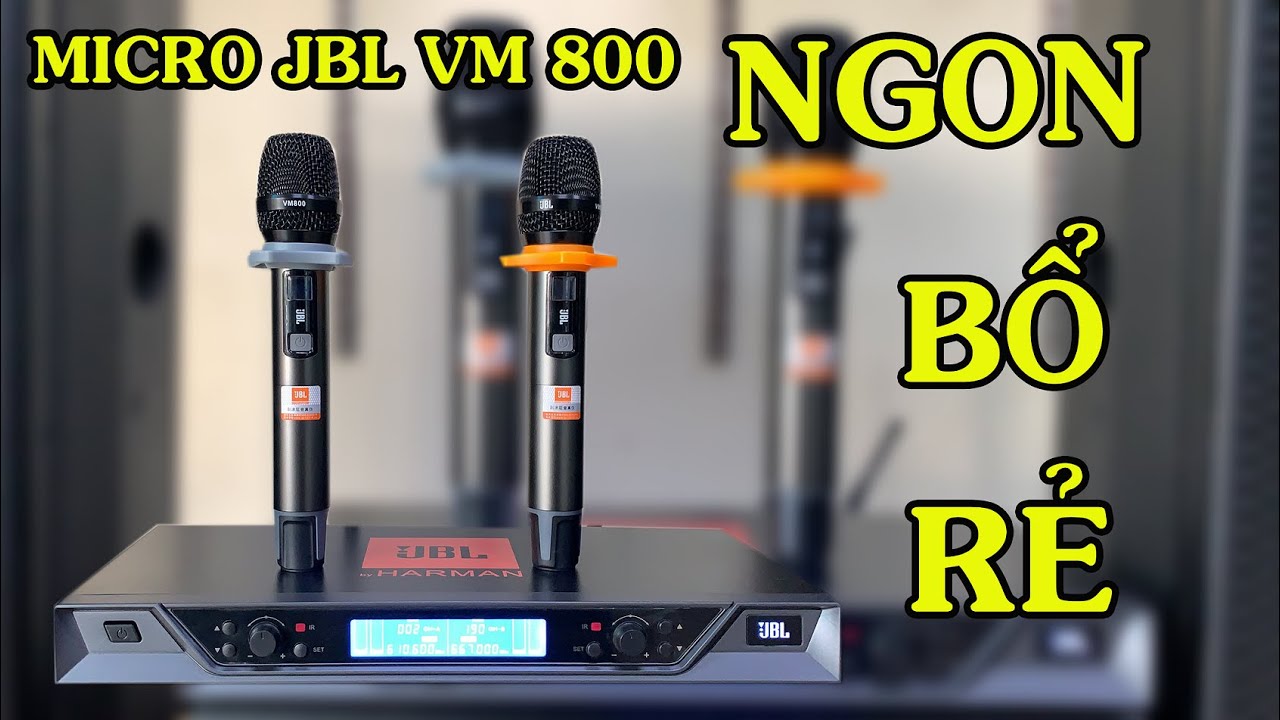 Micro karaoke gia đình micro không dây jbl vm800 karaoke chuyên nghiệp,mic cảm ứng nhiệt tự ngắt và cảm biến gia tốc , bộ 2 mic + đầu thu micro hát karaoke cực đỉnh chống hú tốt cực tốt , thiết kế đẹp .