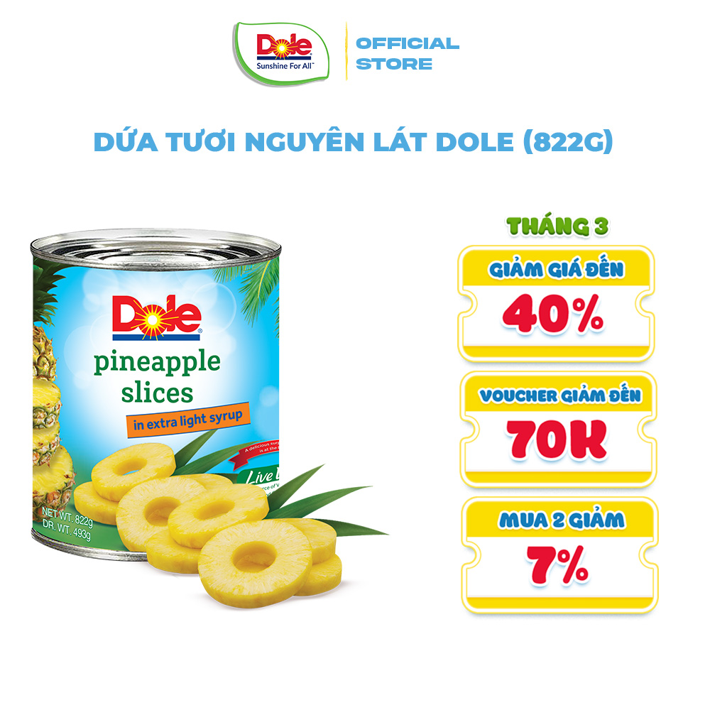 Dứa Tươi Nguyên Lát Dole