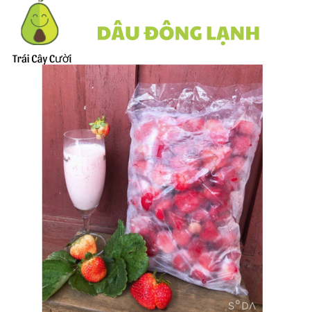 Dâu tây đông lạnh/dâu tây cấp đông- 1kg- Trái Cây Cười
