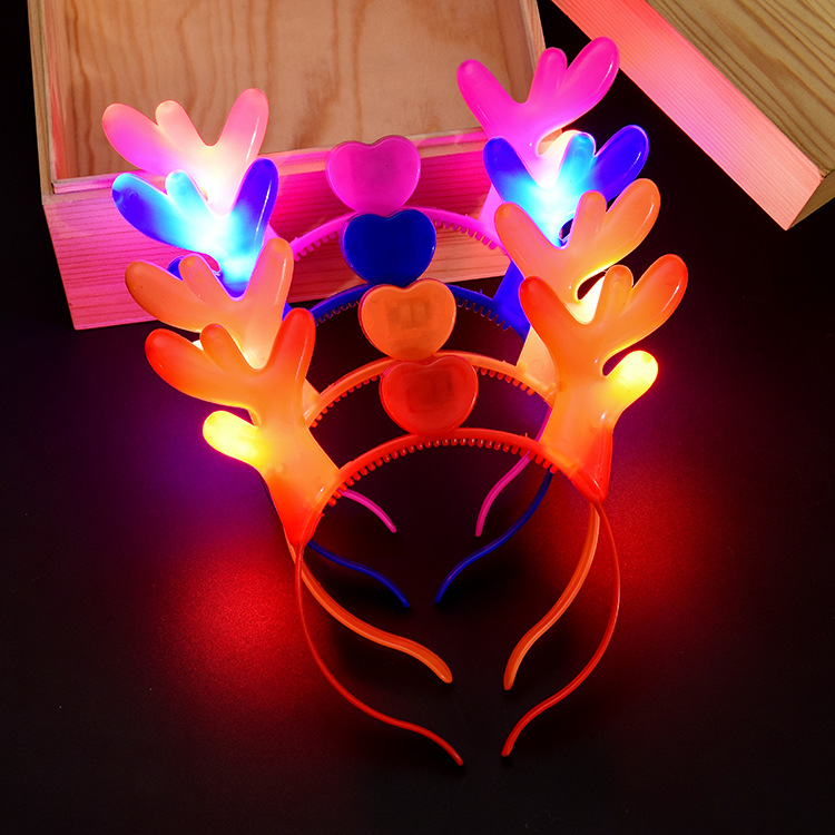 Cài tóc sừng hươu - Cài tóc sừng nai - Cài tóc tuần lộc có đèn led cho bé