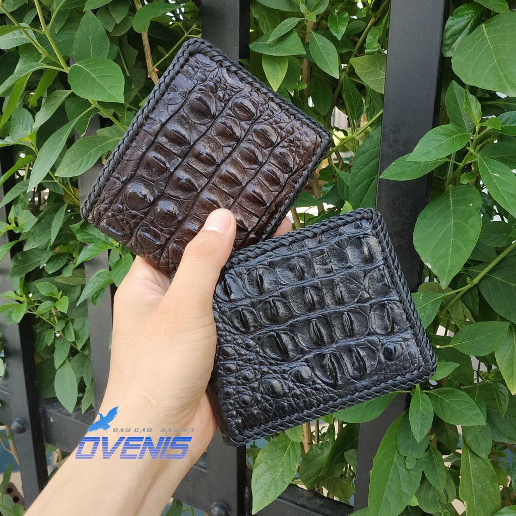 [FREE SHIP] BÓP DA CÁ SẤU 2 MẶT CAO CẤP CHO NAM MADE BY OVENIS