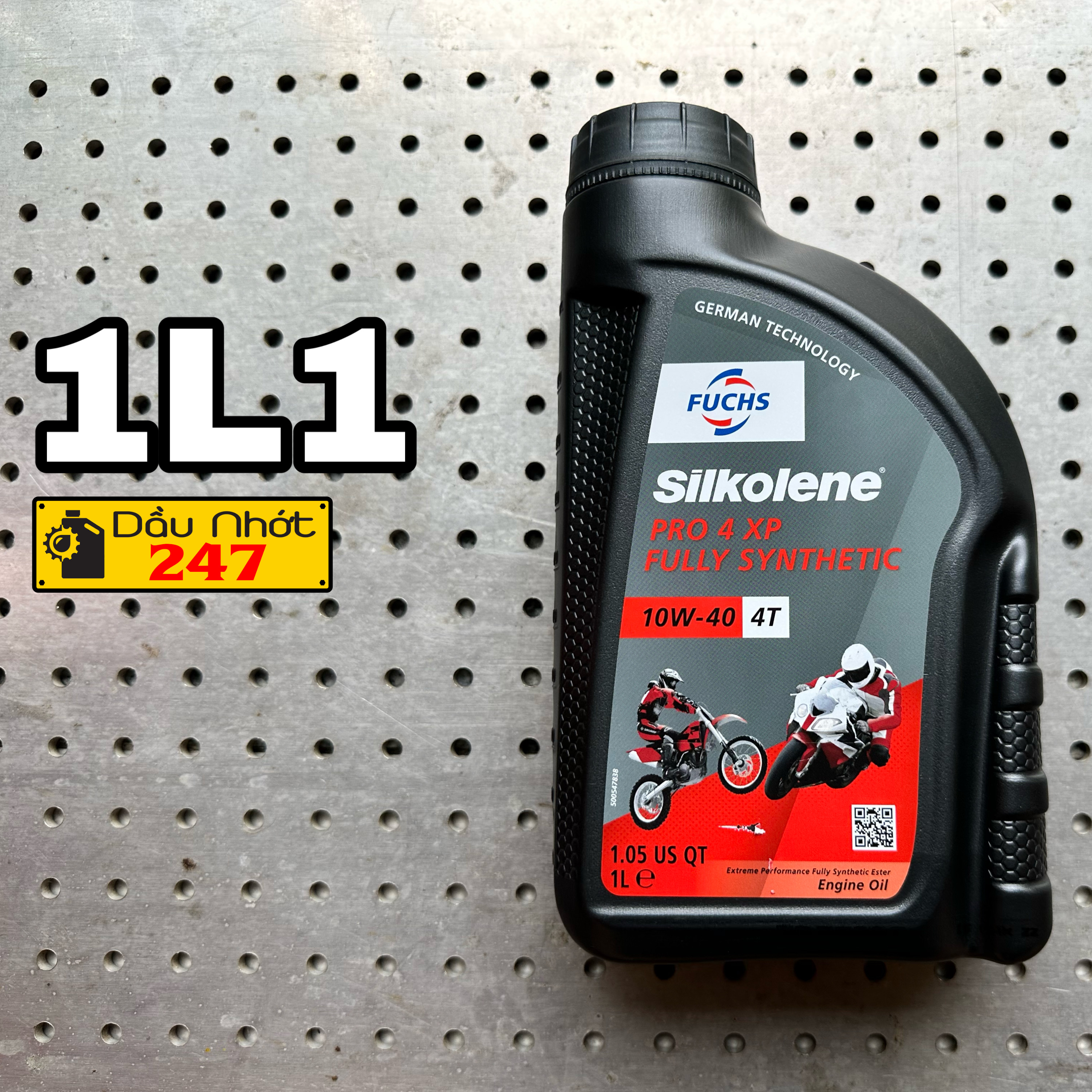 Combo 1L1 Fuchs Silkolene Pro 4 10w40 - Dầu nhớt cho xe số và xe côn tay
