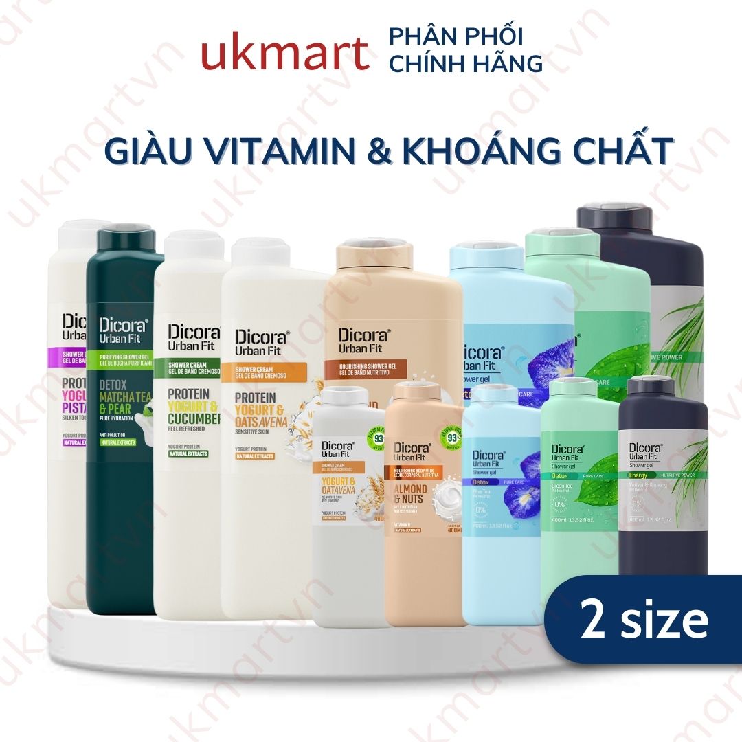 Sữa Tắm Dưỡng Da Dicora Urban Fit Shower Gel Nhập Khẩu Chính Hãng 400ml/ 750ml