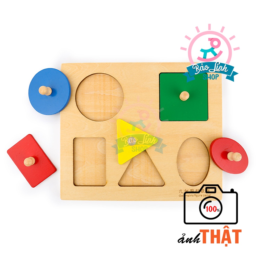 Bảng phân biệt hình học cơ bản chuẩn montessori| giáo cụ montessori 0-3