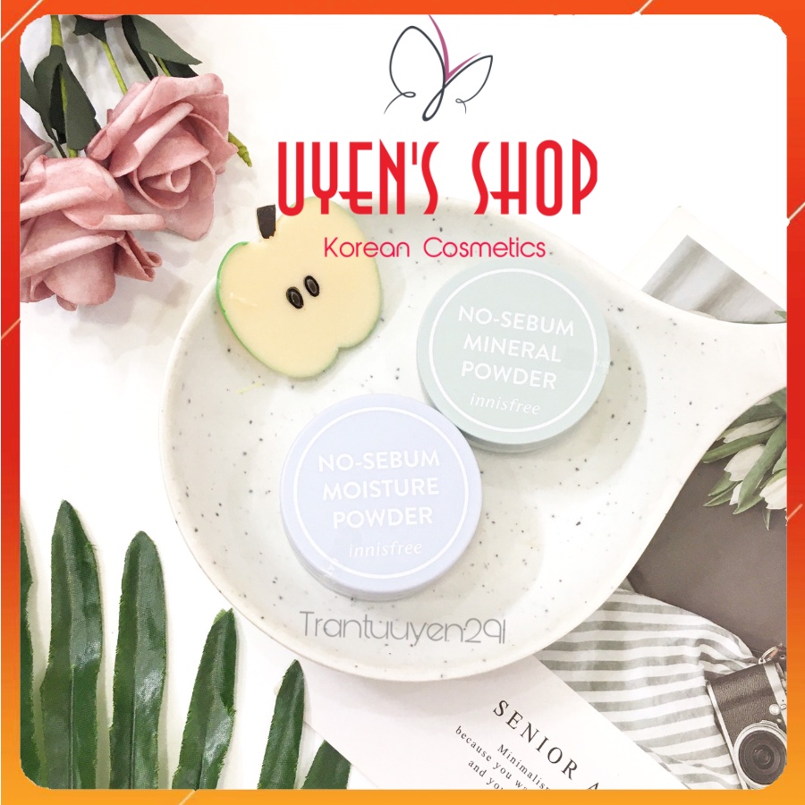Phấn phủ bột Innisfree No Sebum Mineral / Moisture Powder 5gr