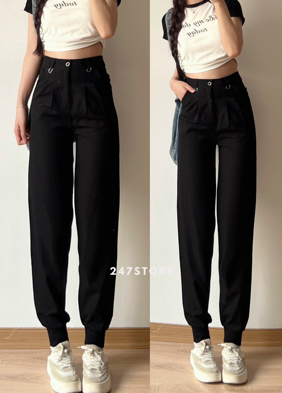 Quần jogger bo gấu chất đũi mềm mát- 247storefashion - q911_p0/k34
