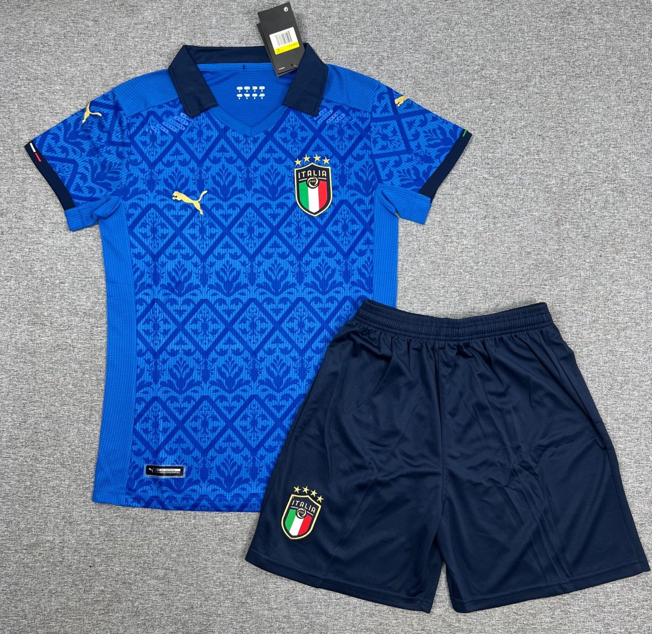 Áo Bóng Đá Đội Tuyển Italia 2023 - Chuẩn Mẫu Thi Đấu - Vải Polyester Thái Gai Lưới