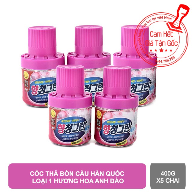 Combo 5 Cốc thả bồn cầu hàn quốc loại 1 hương hoa anh đào