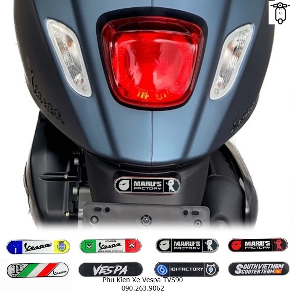 Phản quang mẫu maru vespa cờ ý dành cho các dòng xe máy vespa piaggio