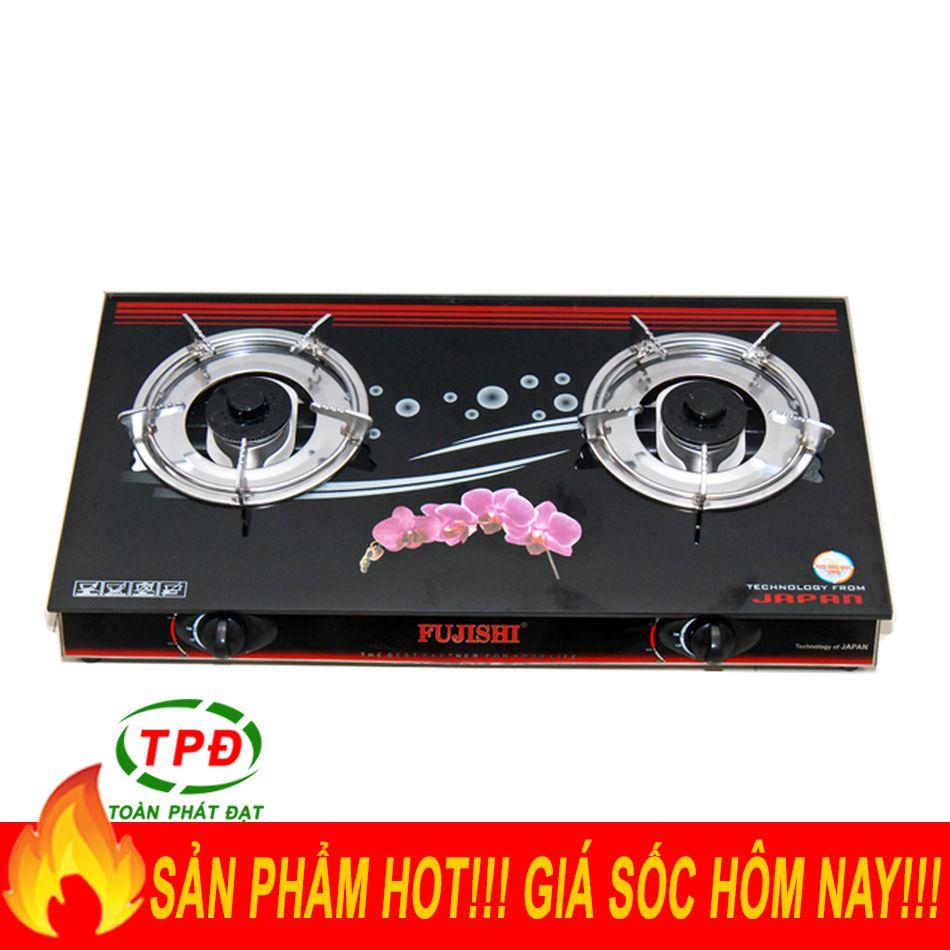 Bếp ga đôi mặt kính cường lực tiết kiệm gas Fujishi