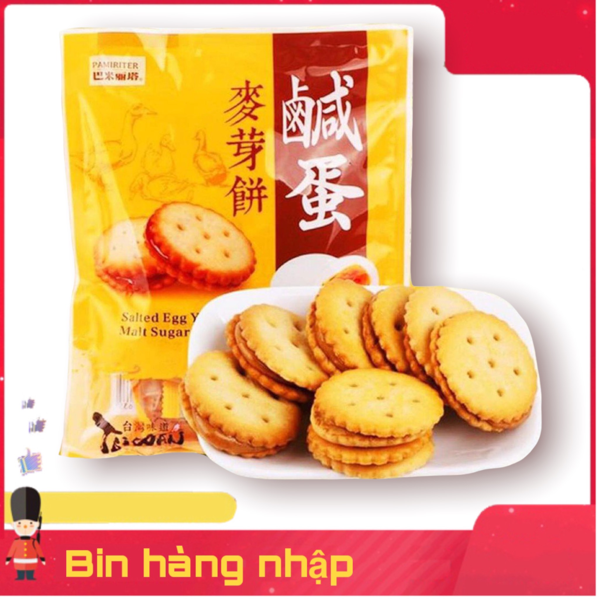 Bánh quy trứng muối dẻo đài loan 500gram