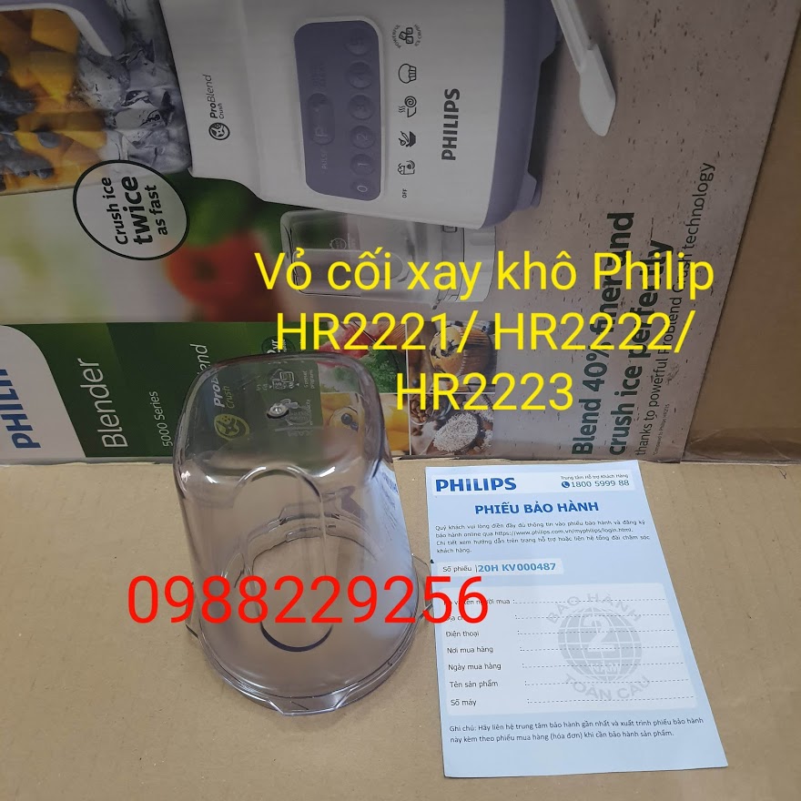 Phụ kiện ly xay khô máy xay philip hr2221 hr2222 hr2223